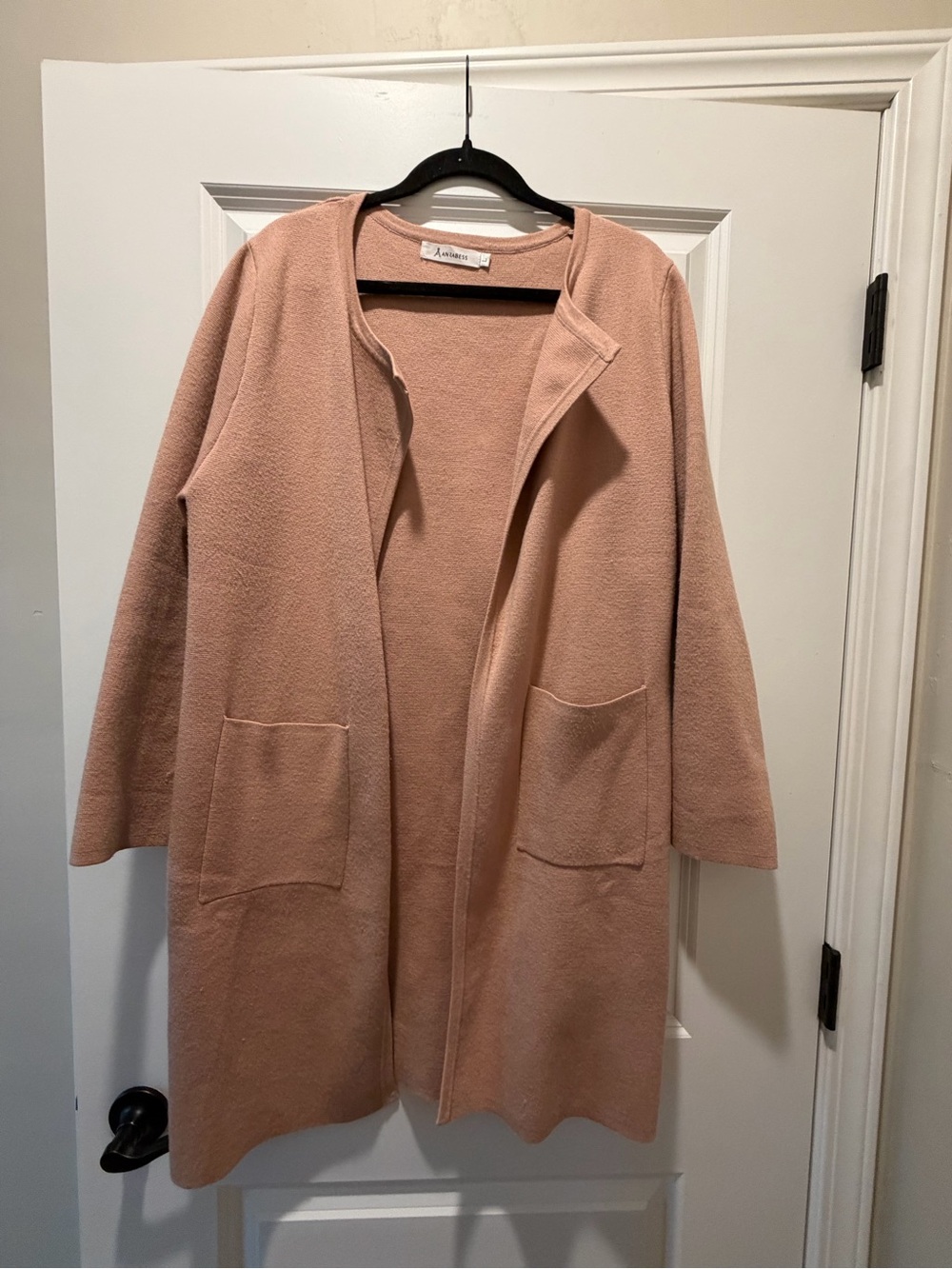 Open-Front Knit Cardigan with Pockets